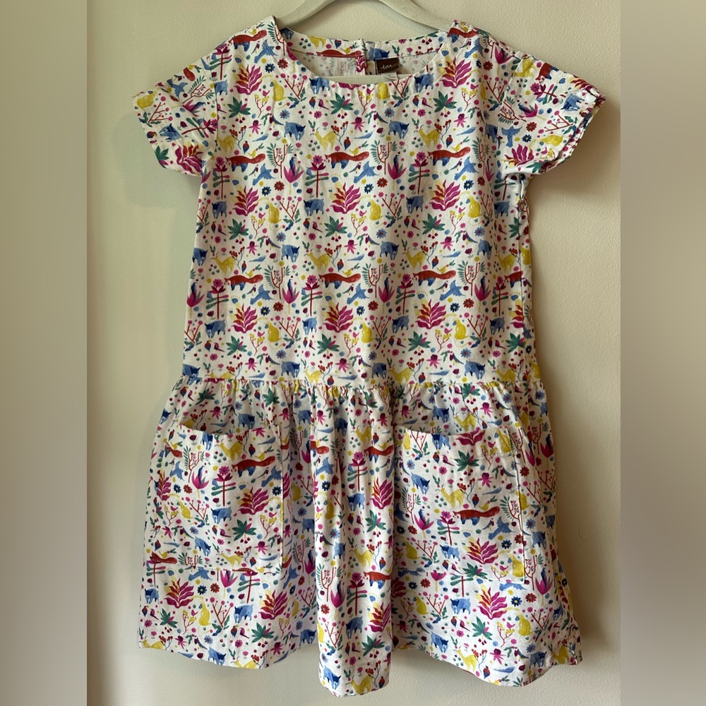 Tea Collection Animal Print Cotton dress with pockets